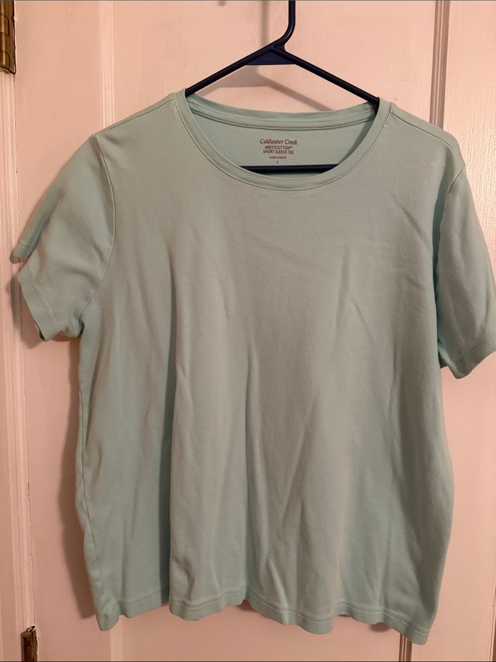 Coldwater Creek Women’s #Best Cotton Mint Green Short Sleeve Tee. Size L